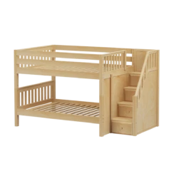 Maxtrix Full Low Bunk Bed With Stairs -Babyletto Store DAPPER NS