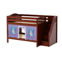 Maxtrix Full Low Bunk Bed With Stairs + Curtain 30 Maxtrix Full Low Bunk Bed With Stairs + Curtain -Babyletto Store DAPPER27 CC 015b0fea 7191 41a4 b801 c0eceb4fd8be