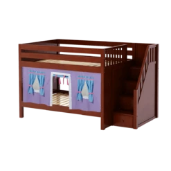 Maxtrix Full Low Bunk Bed With Stairs + Curtain 32 Maxtrix Full Low Bunk Bed With Stairs + Curtain -Babyletto Store DAPPER27 CP f65e294e 506a 45cd a094 1cffd8c9f861