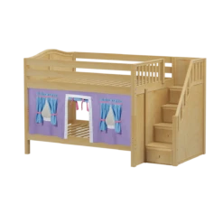 Maxtrix Full Low Bunk Bed With Stairs + Curtain 38 Maxtrix Full Low Bunk Bed With Stairs + Curtain -Babyletto Store DAPPER27 NC 05466706 f6a9 4fae 9559 e9218754b057