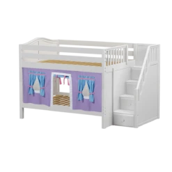 Maxtrix Full Low Bunk Bed With Stairs + Curtain 34 Maxtrix Full Low Bunk Bed With Stairs + Curtain -Babyletto Store DAPPER27 WC 40d82972 a68b 4ad9 8d6e f8872df269b9