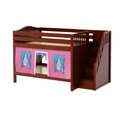 Maxtrix Full Low Bunk Bed With Stairs + Curtain 35 Maxtrix Full Low Bunk Bed With Stairs + Curtain -Babyletto Store DAPPER28 CC 805c521f 3326 4b9b 9857 f07f1d12421f