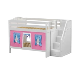 Maxtrix Full Low Bunk Bed With Stairs + Curtain 23 Maxtrix Full Low Bunk Bed With Stairs + Curtain -Babyletto Store DAPPER28 WC 142ac74a 4670 4b8a b4da b56ec4c612d4