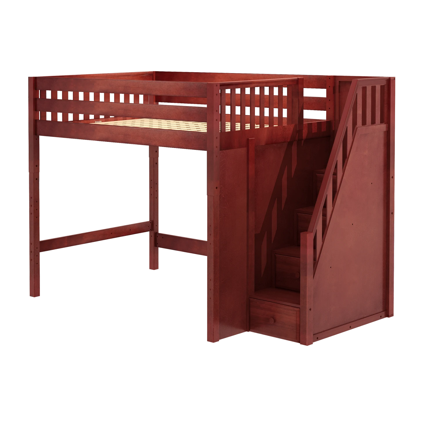Maxtrix Full High Loft Bed With Stairs 3 Maxtrix Full High Loft Bed With Stairs