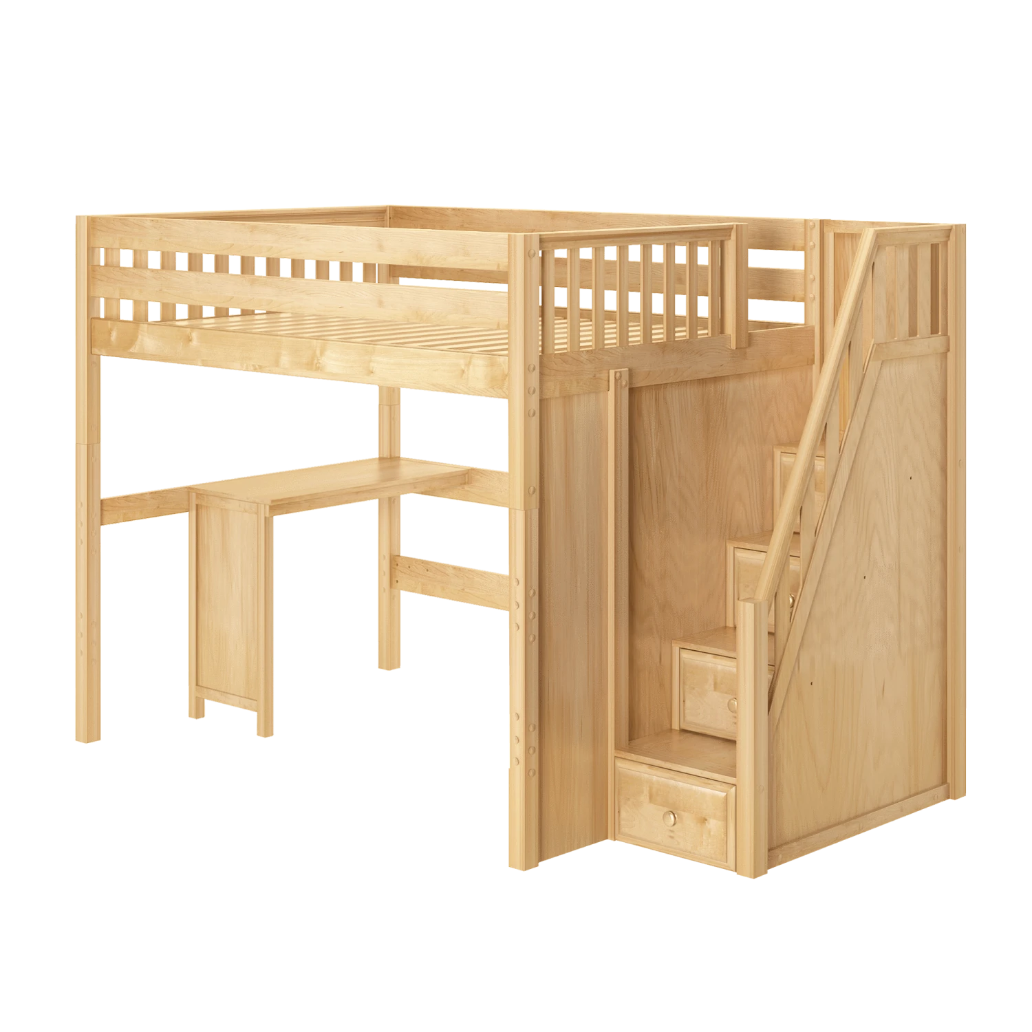 Maxtrix Full XL High Loft Bed With Stairs + Corner Desk 3 Maxtrix Full XL High Loft Bed With Stairs + Corner Desk