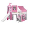 Maxtrix Full Low Loft Bed With Angled Ladder, Curtain, Top Tent, Tower + Slide -Babyletto Store FANTASTIC57 WS fc7411d3 767c 4172 96de 7c250bd0170c