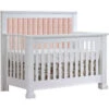 Natart Taylor ''5-in-1'' Convertible Crib With Upholstered Panel 2 Natart Taylor ''5-in-1'' Convertible Crib With Upholstered Panel -Babyletto Store FB taylor blanc crib with panel blush corners 1
