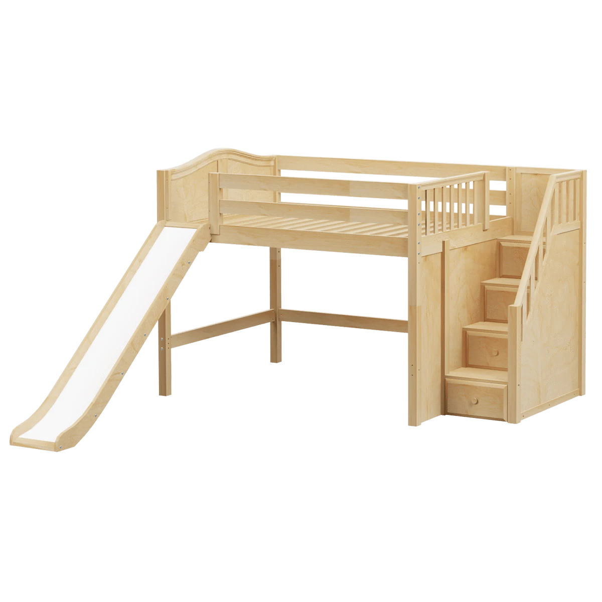 Maxtrix Full Mid Loft Bed With Stairs + Slide 7 Maxtrix Full Mid Loft Bed With Stairs + Slide - Image 5