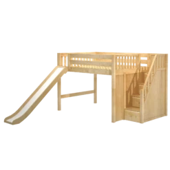 Maxtrix Full Mid Loft Bed With Stairs + Slide 18 Maxtrix Full Mid Loft Bed With Stairs + Slide -Babyletto Store FINE NS 5e10df1f 36b2 491b 863a 3136df19e775