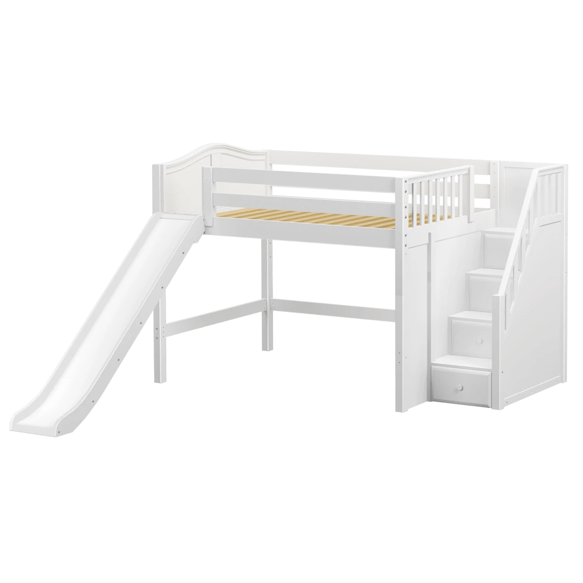 Maxtrix Full Mid Loft Bed With Stairs + Slide 6 Maxtrix Full Mid Loft Bed With Stairs + Slide - Image 4