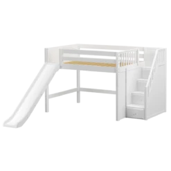 Maxtrix Full Mid Loft Bed With Stairs + Slide 19 Maxtrix Full Mid Loft Bed With Stairs + Slide -Babyletto Store FINE WP 8572b3e8 5f33 47ed a6a2 e47f5ffed16c