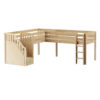 Maxtrix Twin Low Corner Loft Bed With Ladder + Stairs - L -Babyletto Store FLIPFLOP NS