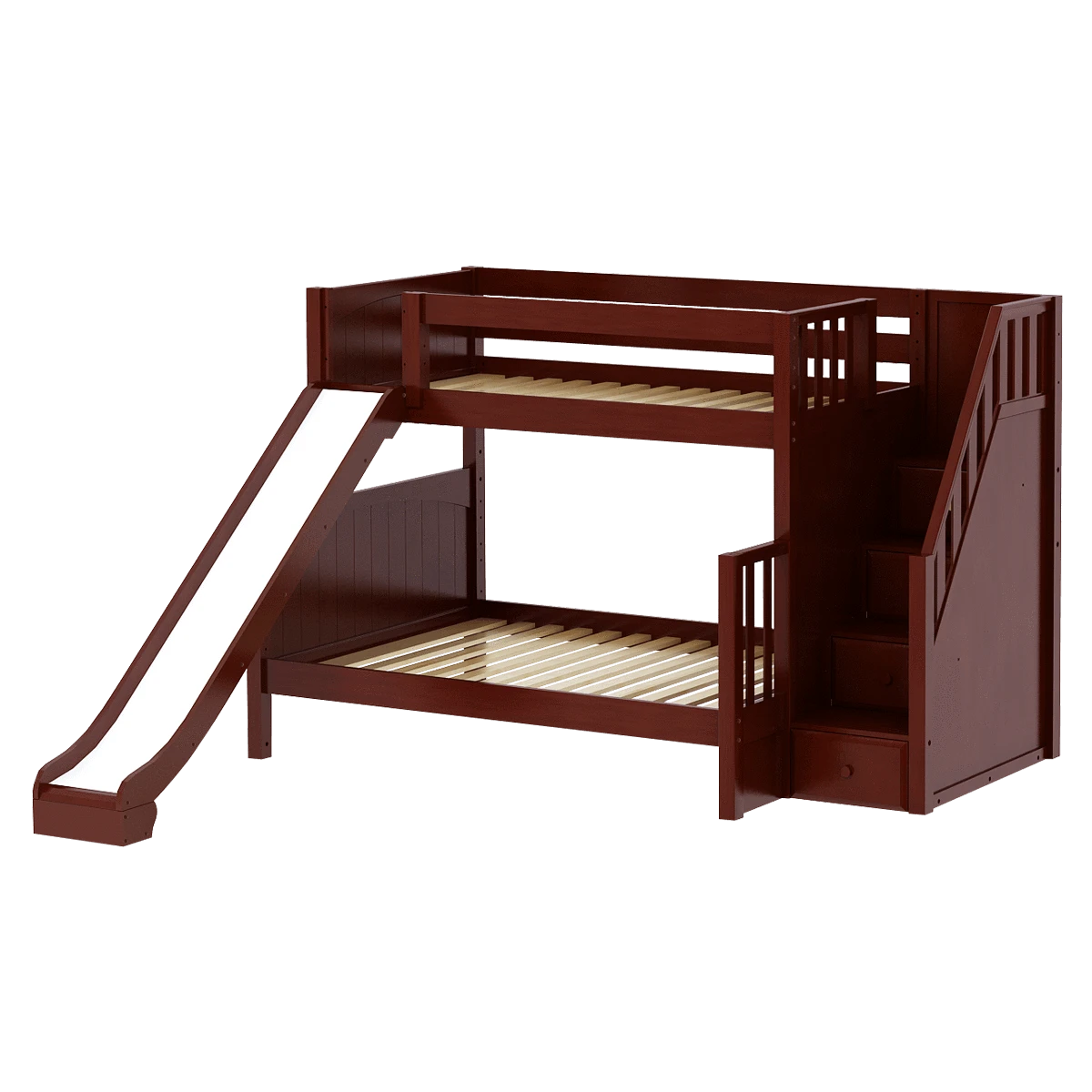 Maxtrix Medium Twin XL Over Full XL Bunk Bed With Stairs + Slide 9 Maxtrix Medium Twin XL Over Full XL Bunk Bed With Stairs + Slide - Image 7