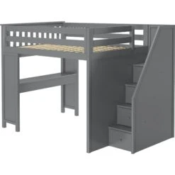 Jackpot Deluxe Fulham Full Size Loft With Staircase + Desk 12 Jackpot Deluxe Fulham Full Size Loft With Staircase + Desk -Babyletto Store FulhamGreyLeft 1 428f88a9 ef3c 40c8 ba91 c4dcb4ac29d3