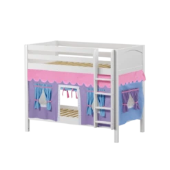 Maxtrix Twin Medium Bunk Bed With Straight Ladder + Curtain -Babyletto Store GETIT27 WP 9d34cb81 f408 4edd a31a 2891d2d3c2ab