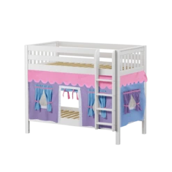 Maxtrix Twin Medium Bunk Bed With Straight Ladder + Curtain -Babyletto Store GETIT27 WS 7ad008dc 6762 426b af90 222483bad798