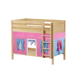 Maxtrix Twin Medium Bunk Bed With Straight Ladder + Curtain -Babyletto Store GETIT28 NP 92c99be2 5af7 41e4 835f 429ce373d4fe