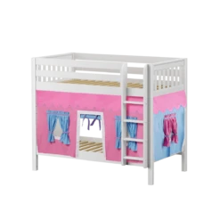 Maxtrix Twin Medium Bunk Bed With Straight Ladder + Curtain -Babyletto Store GETIT28 WS 9843d638 6406 42d6 b56f 18319441c638