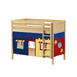Maxtrix Twin Medium Bunk Bed With Straight Ladder + Curtain -Babyletto Store GETIT29 NP bf14cbc3 21ce 4d10 b1e2 cfd8d5a04a74