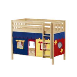 Maxtrix Twin Medium Bunk Bed With Straight Ladder + Curtain -Babyletto Store GETIT29 NS 5113f8db fdfb 40a3 9b70 d340e0f81a75