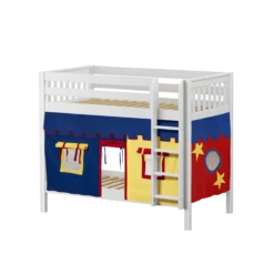Maxtrix Twin Medium Bunk Bed With Straight Ladder + Curtain -Babyletto Store GETIT29 WS 983a1fd1 c66c 4353 b0f1 28ae51c278ec