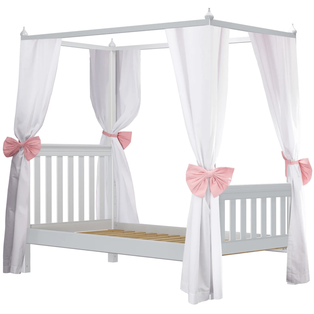 Maxtrix Twin Poster Bed With Corner Fabric 5 Maxtrix Twin Poster Bed With Corner Fabric - Image 3