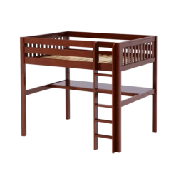 Maxtrix Full High Loft Bed With Straight Ladder + Desk -Babyletto Store GRAND1 CS