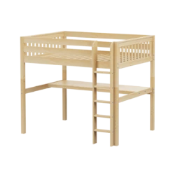 Maxtrix Full High Loft Bed With Straight Ladder + Desk -Babyletto Store GRAND1 NS