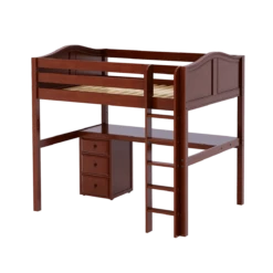 Maxtrix Full High Loft Bed With Straight Ladder + Desk -Babyletto Store GRAND2 CC