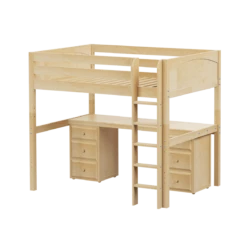 Maxtrix Full High Loft Bed With Straight Ladder + Desk -Babyletto Store GRAND3 NP