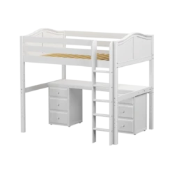 Maxtrix Full High Loft Bed With Straight Ladder + Desk -Babyletto Store GRAND3 WC