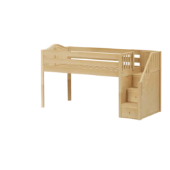 Maxtrix Twin Low Loft Bed With Stairs -Babyletto Store GREAT NC