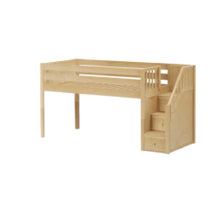 Maxtrix Twin Low Loft Bed With Stairs -Babyletto Store GREAT NP