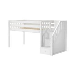 Maxtrix Twin Low Loft Bed With Stairs -Babyletto Store GREAT WS