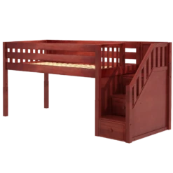 Maxtrix Twin XL Low Loft Bed With Stairs -Babyletto Store GREAT XL CS 5bbf47de 8d80 4d9d 8070 307b2fc0a95f