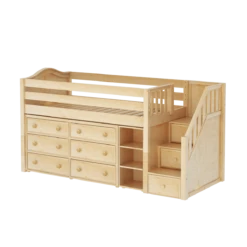 Maxtrix Twin Low Loft Bed With Stairs + Storage -Babyletto Store GREAT1 NC eb46c08c a7cf 4705 bb61 8701d6affb62