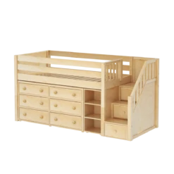 Maxtrix Twin Low Loft Bed With Stairs + Storage -Babyletto Store GREAT1 NP f6d7f0b8 c895 407a adde 668adf790f9b