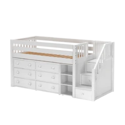 Maxtrix Twin Low Loft Bed With Stairs + Storage -Babyletto Store GREAT1 WS 4a0cf55d 63a2 4520 a04d 51f234d822fe