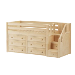 Maxtrix Twin Low Loft Bed With Stairs + Storage -Babyletto Store GREAT3 NP 0b1d789c 37f7 4626 9a74 3d9c203a943f