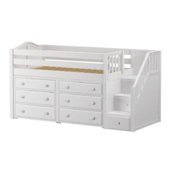 Maxtrix Twin Low Loft Bed With Stairs + Storage -Babyletto Store GREAT3 WC 24dd9fe6 575b 43e9 aa58 e381e67e94a7