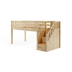Maxtrix Twin Low Loft Bed With Stairs -Babyletto Store GREAT NS LEFT 53b28630 df18 403b 9eb3 48415a441bcb