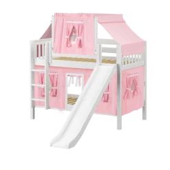 Maxtrix Twin Low Bunk Bed With Straight Ladder, Curtain, Top Tent + Slide 40 Maxtrix Twin Low Bunk Bed With Straight Ladder, Curtain, Top Tent + Slide -Babyletto Store GRIN23 WS 5416be7e 5c97 4949 b663 173d40fa223c