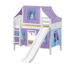 Maxtrix Twin Low Bunk Bed With Straight Ladder, Curtain, Top Tent + Slide 26 Maxtrix Twin Low Bunk Bed With Straight Ladder, Curtain, Top Tent + Slide -Babyletto Store GRIN27 WC 8780c2c8 0085 46ce b422 2d2c6f76eca6