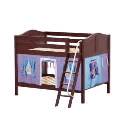 Maxtrix Full Low Bunk Bed With Angled Ladder + Curtain -Babyletto Store GULP27 CC 8badb6eb 3545 4af8 ba5e 41d521b840e7
