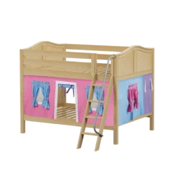 Maxtrix Full Low Bunk Bed With Angled Ladder + Curtain -Babyletto Store GULP28 NC 158c688c 43af 426b 97dd 95a24ddc9576