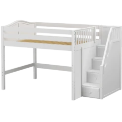 Maxtrix Full Mid Loft Bed With Stairs -Babyletto Store HIT WC c22d62ee 463c 456e 8f54 643bdcf75a7c