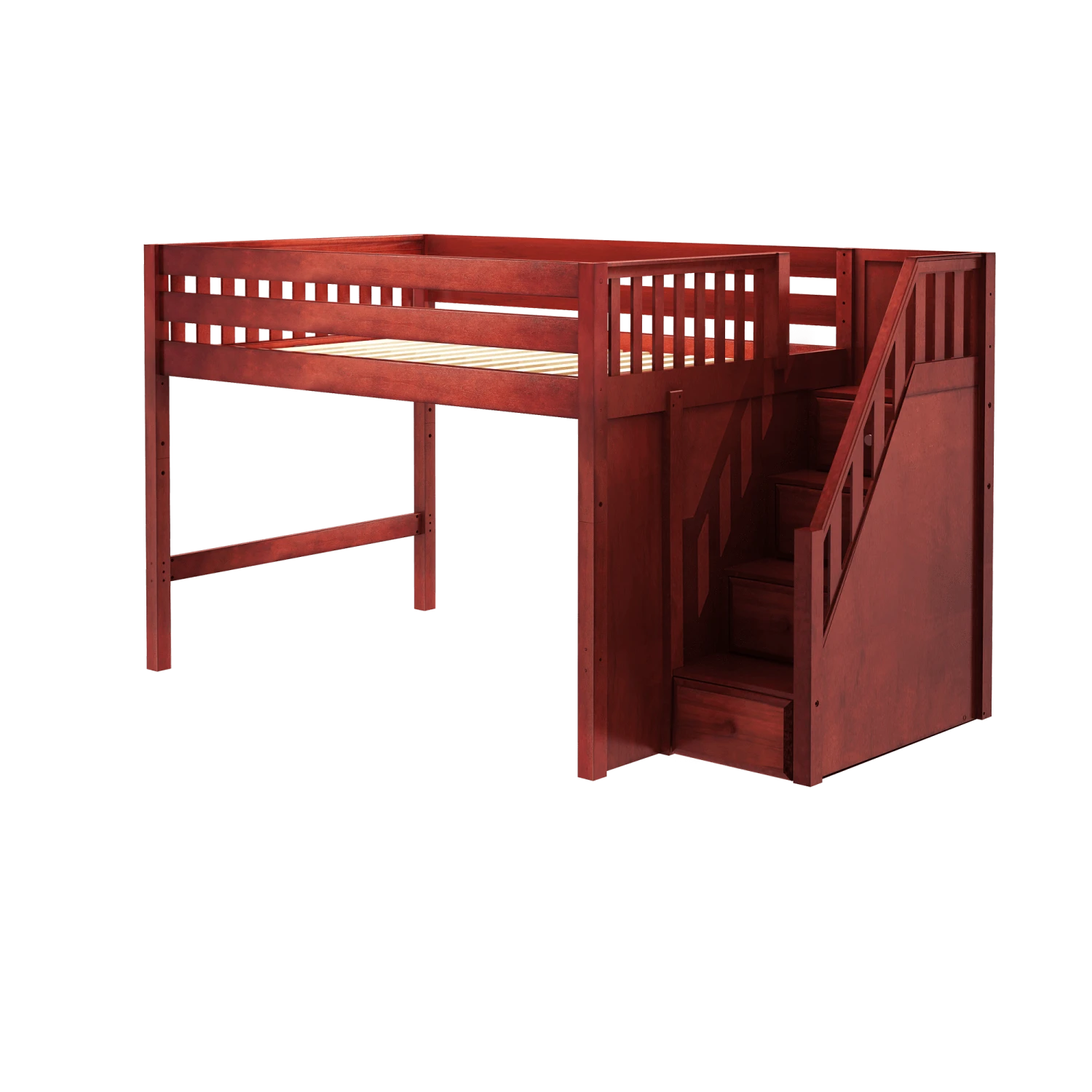 Maxtrix Full XL Mid Loft Bed With Stairs 5 Maxtrix Full XL Mid Loft Bed With Stairs - Image 3