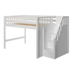 Maxtrix Full XL Mid Loft Bed With Stairs 6 Maxtrix Full XL Mid Loft Bed With Stairs -Babyletto Store HIT XL WS 6e822f2a 1742 4bce bd24 d4d3a6624584