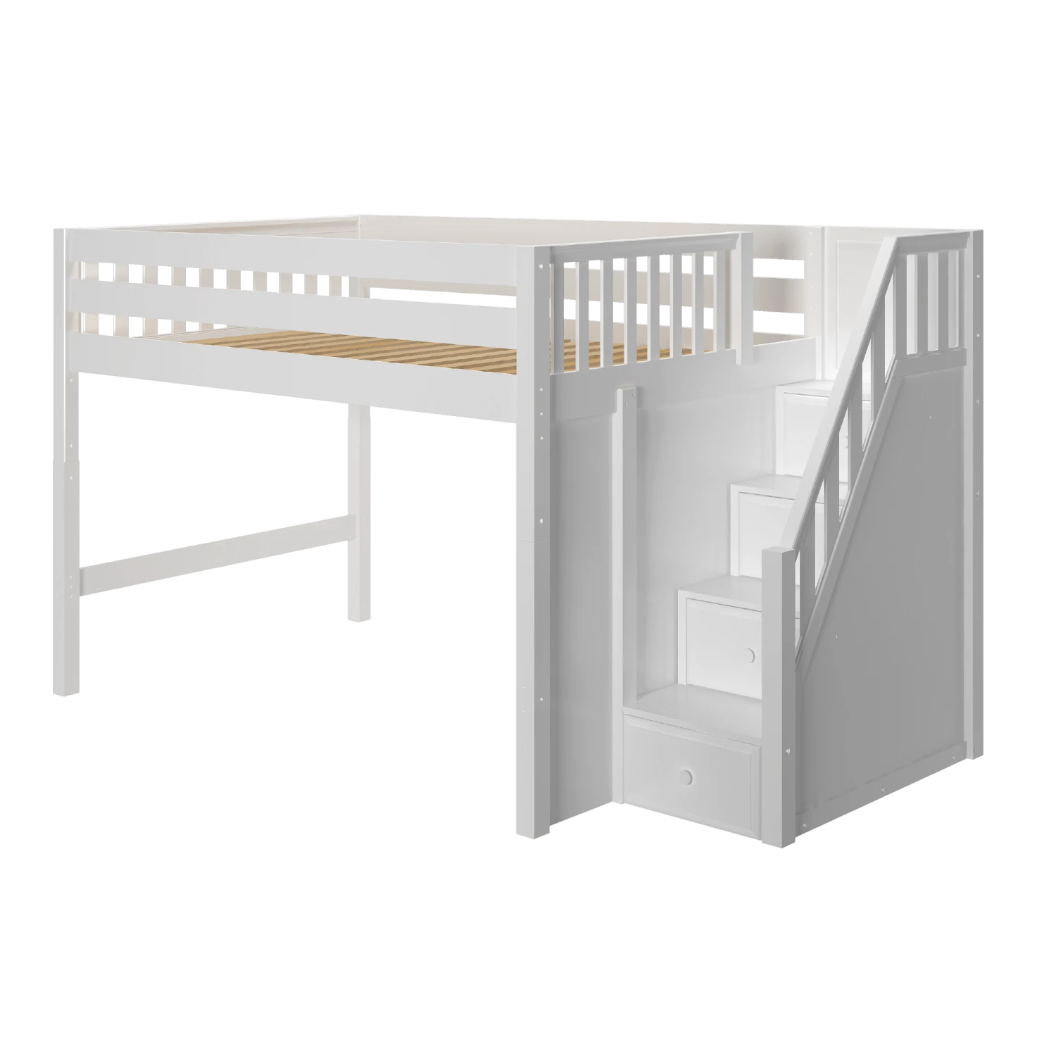 Maxtrix Full XL Mid Loft Bed With Stairs 4 Maxtrix Full XL Mid Loft Bed With Stairs - Image 2