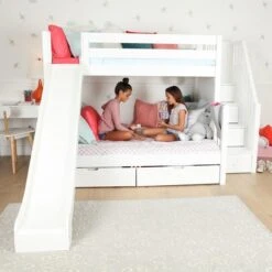 Maxtrix Medium Twin XL Over Full XL Bunk Bed With Stairs + Slide 25 Maxtrix Medium Twin XL Over Full XL Bunk Bed With Stairs + Slide -Babyletto Store IMG4114 Blog Size 1559744440078 656x656 crop center dd041538 3bfb 459b b269 0c2b72bfbb64
